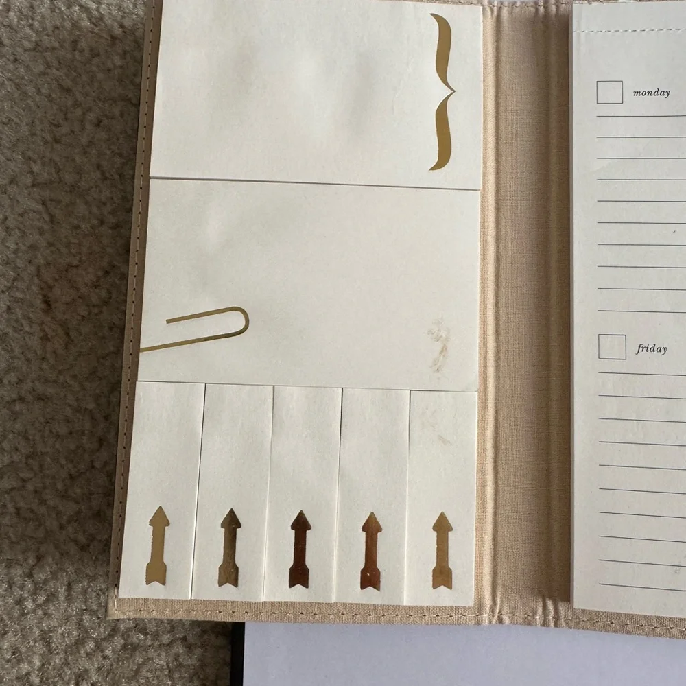 Kate Spade Weekly Calendar and and Folio Scatter Dot Black and Gold